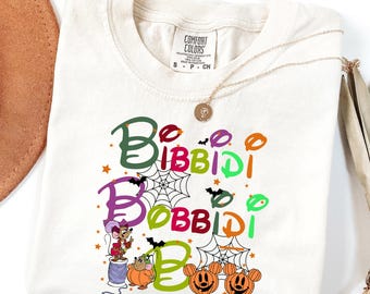 Comfort Colors® Bibbidi Bobbidi Boo Halloween T-Shirt, Disney Bibbidi Bobbidi Boo T-Shirt, Disney Pumpkin Mouse T-Shirt, Spooky Mickey Shirt