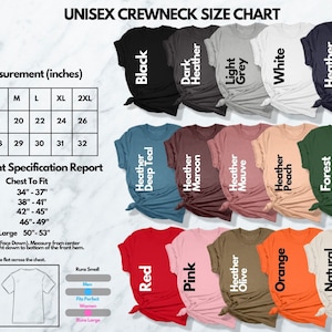 a group of t - shirts with the names of different types of t - shirts