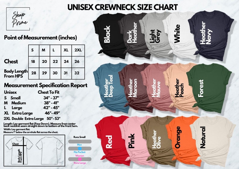 a group of t - shirts with the names of different types of t - shirts