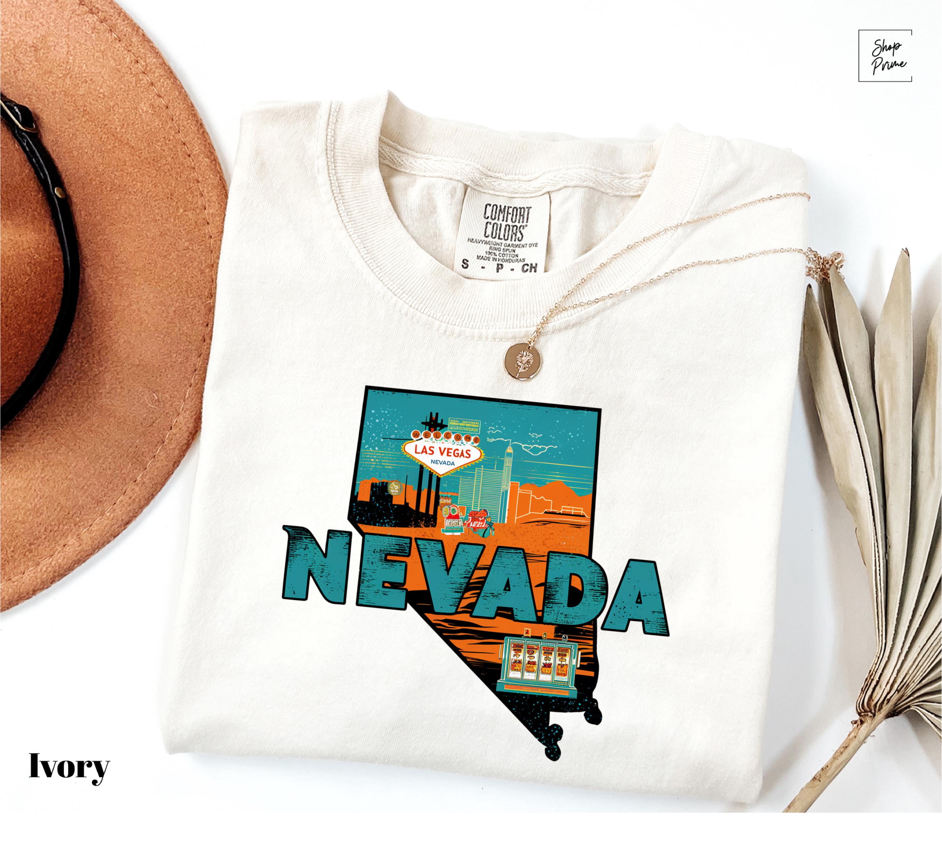 Comfort Colors® Nevada T-Shirt, Las Vegas Lover Shirt, Nevada Trip Shirt, Nevada Adventure Shirt, Vintage Desert Shirt, Travel Vibes T-Shirt