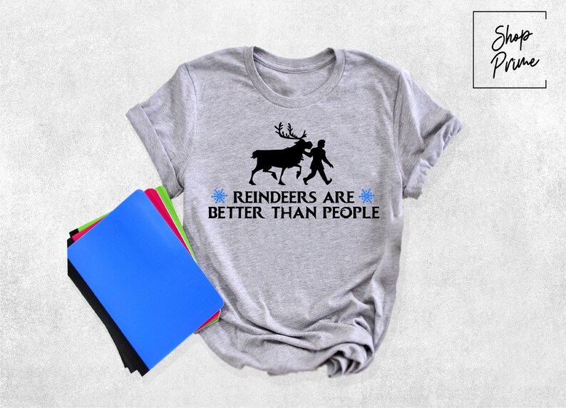 Reindeers Are Better Than People Shirt, Kristoff and Sven Shirt, Frozen Outfit, Disney Vacation Tee, Disneyland Trip Tee, Disney Family Gift image 3
