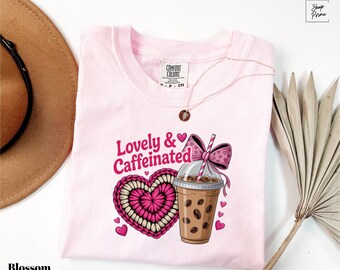 Camiseta Comfort Colors® con cafeína, camiseta "Café de San Valentín", camiseta "Amor de café", camiseta divertida con cafeína, camiseta unisex para San Valentín