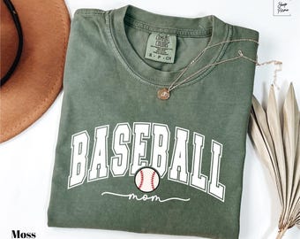 Comfort Colors® Baseball Mom Shirt, Baseball Mama Tee, Sports Mom T-Shirt, Gift for Baseball Mom, Baseball Season Mom Tee, Baseball Mom Gift