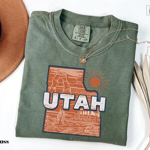 a t - shirt with the state of utah on it