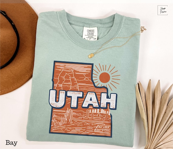 Comfort Colors® Utah State Shirt, Utah Desert Adventure Shirt, Utah National Park Top, Salt Lake City Shirt, Canyonlands Tee, Cute Trip Tee