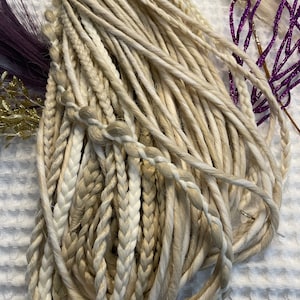 Blonde thin double ended dreads