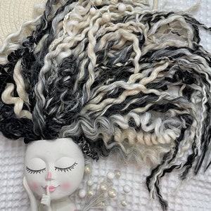 Black and White Wavy Dreads
