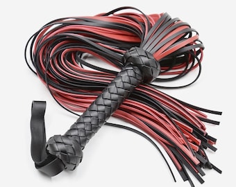 Lederen Flogger BDSM, spanking speelgoed, zweep, bondage, SM, verdrietige Maso, slaaf, onderdanig, seksspeeltjes, leer fetish, dominatrix, rollenspel 50 tinten