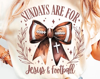 Football Svg Sundays Are For Jesus And Football Svg Png Jesus Svg, Football Mom Svg Football Sis Svg, Sunday Funday Svg Christian Fall Svg