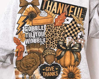 Thanksgiving-collage png, tacksam design, kokett höst png, Thanksgiving-design, pumpa krydda png, flickig höst png, slugga slugga png