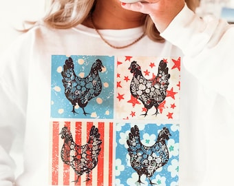 PNG occidentale del 4 luglio, PNG con pennellata del 4 luglio, design per maglietta con pollo, 4 luglio retrò, design patriottico con gallo, pollo USA