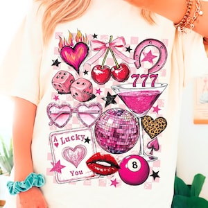 Western Wild Card PNG, Retro Coquette Western Design Western Collage PNG Trendy Western Cherry Sublimation Country Cowgirl Trendy Shirt