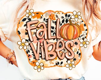 Boho Fall PNG, Fall Vibes PNG, Happy Fall Design Design floral automne automne tendance, fleurs d'automne png, Boho floral téléchargement numérique Shirt Design