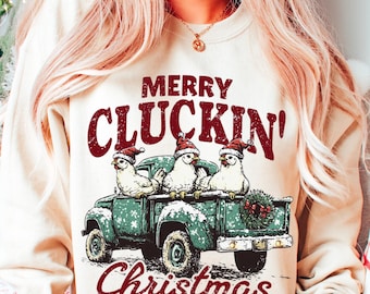 Christmas Farm Png  Tote Bag Sublimation Design Christmas Farmhouse Png File Chicken Mom Lover Png Trendy Christmas Chick Png