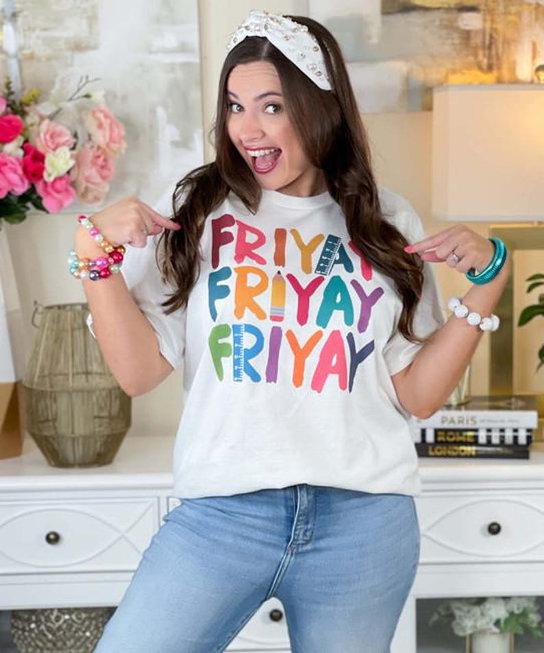 Friday Svg Mom Life Svg Retro Teacher Png Happy Friyay Png Friday Png Teacher Appreciation Svg Happy Fri-Yay Svg Tgif Svg image 2