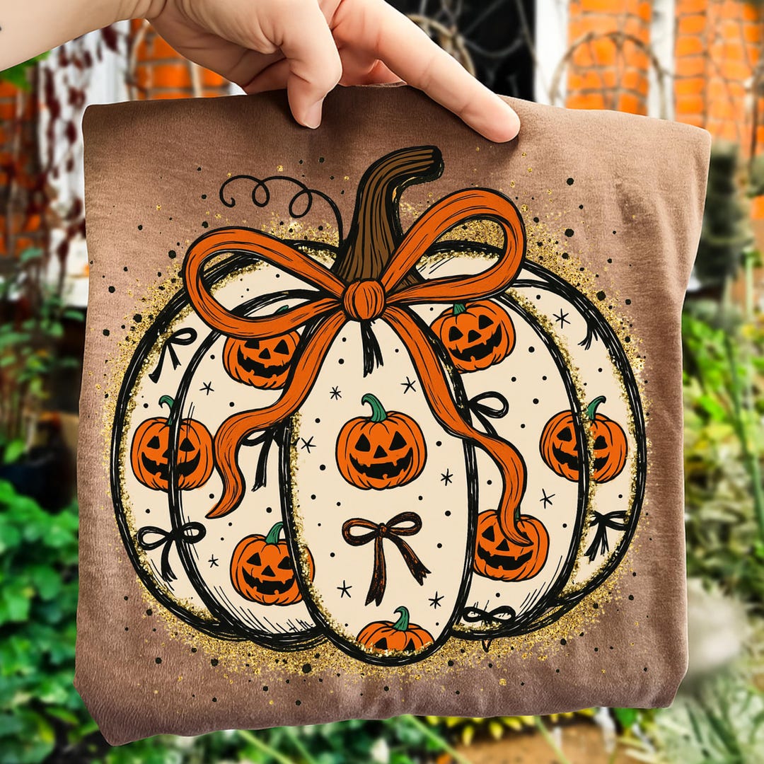 Retro Preppy Fall Pumpkin Png, Halloween Jack O’ Lantern Png, Fall PNG ...