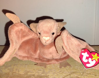 Batty beanie baby, rare , PVC pellets