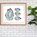 Oyster Shell Watercolor Art Print: Coastal Nautical Decor - Etsy