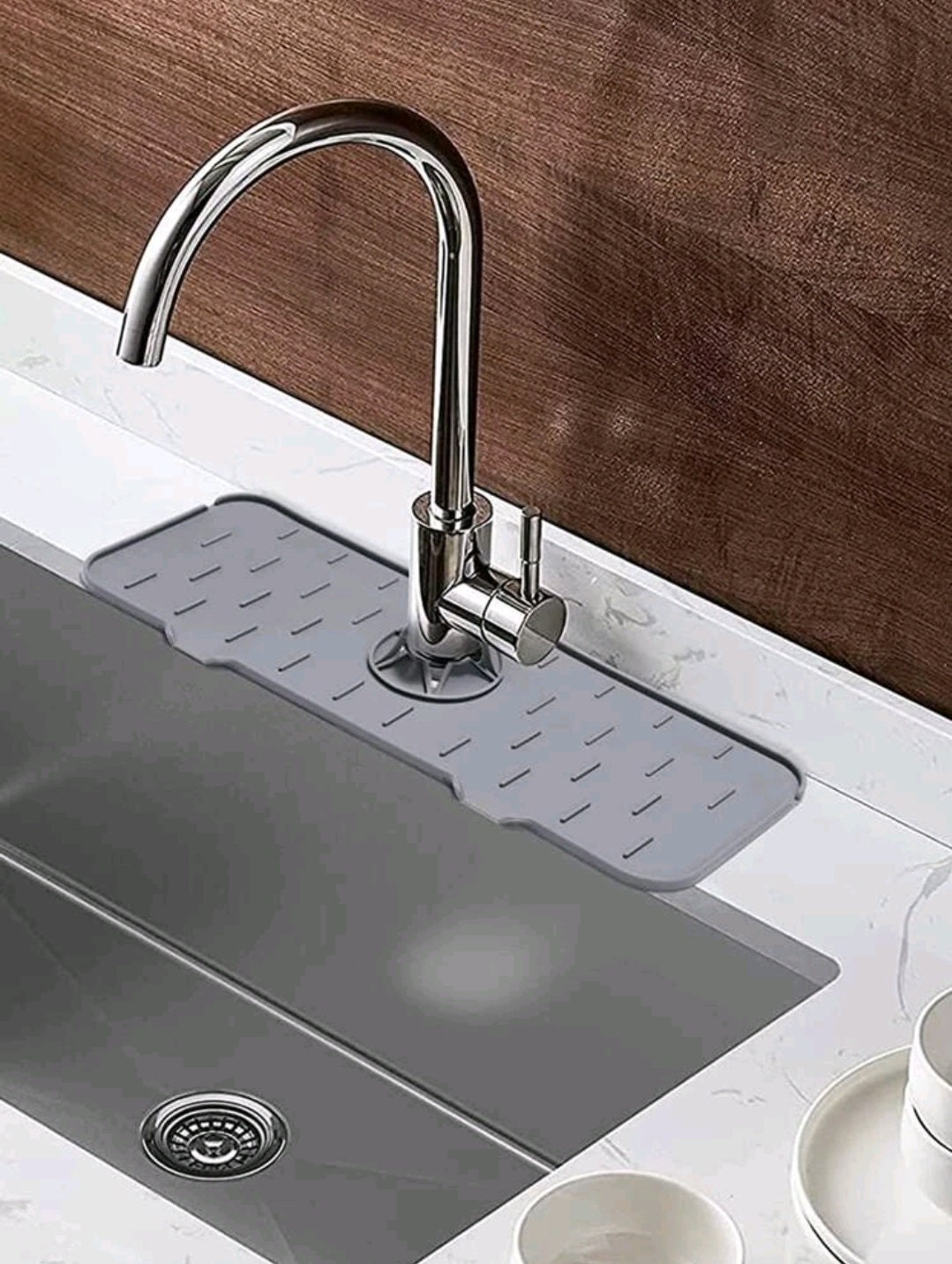 4pcs Sink Faucet Splash Guard Silicone Faucet Water Catcher Sink