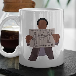 Abed Technical Difficulties We&#39;re Working On It! Talk Show Community TV Show 11 oz Ceramic Mug Gift Valentines Gift