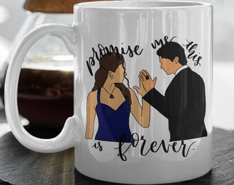 Promise Me This Is Forever  Damon Salvatore  Elena Gilbert  Mystic Falls Virginia  Salvatore Brothers  TVD 11" Mug Gift Birthday Gift