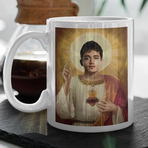 Tazza da caffè in ceramica da 11 pollici, regalo per Saint Charles Leclerc Charles Leclerc Jesus Leclerc Fan di F1 Formula Uno Fan della Ferrari Fan della Ferrari Tazza da caffè, regalo per tazza da 11 pollici