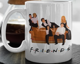 Friends TV Show Cast  Rachel Green  Monica Geller  Joey Tribbiani  Chandler Bing  Ross Geller Friends Series Gift 11' Mug Gift Birthday Gift