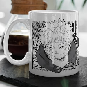 Gojo Satoru  Jujutsu Kaisen Coffee Mug  Anime Lover Gift  Anime Mug  Anime Coffee Mug  Cute Gift, JJK, 11&quot; Ceramic Mug Gift Valentine Gift