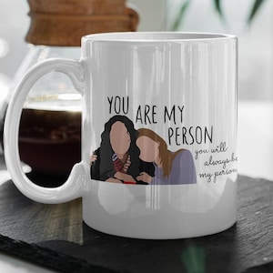 Sie sind meine Person Cristina Yang Meredith Grey Greys Anatomy Zitat TV-Show-Tasse Niedliche lustige Tasse, 11 Unzen doppelseitige Keramiktasse Geschenk