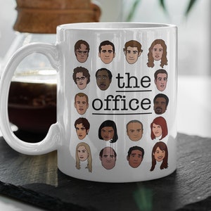 The Office Crew Michael Scott Jim Halpert Dwight Schrute Pam Beesly Meredith Palmer 11 oz Ceramic Mug Gift Valentines Gift