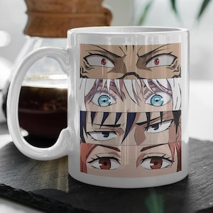 Jujutsu Kaisen Cast Eyes  Satoru Gojo  Yuji Itadori  Megumi Fushiguro  Anime Gift  11 oz Mug Gift, Gift For Her, Gift For Him, Anime Fan,