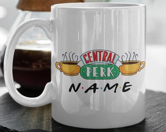 Taza personalizada de Central Perk, taza personalizada, diseño de Friends, serie de TV, taza de café de 11 oz, regalo de San Valentín