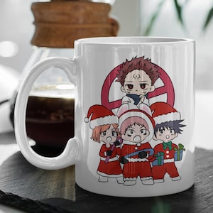 Jujutsu Kaisen Christmas Mug  Satoru Gojo  Yuji  Megumi  Suguru Geto  Anime Mug, Christmas Gift, JJK, Jujutsu Kaisen Merch, Anime Coffee Mug