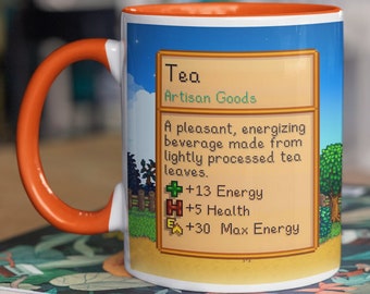 Tasse à thé Stardew Valley, tasse Game Farm, conception de statistiques