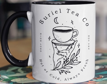 Suriel Tea Co.  Bookish Gift  Booktok SJM Smut Mug  Librarian Cup  Book Lover Mug  Reader Mug, 11 oz Ceramic Mug Gift Valentines Gift