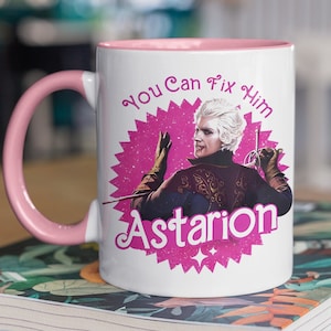You Can Fix Him Astarion Baldurs Gate 3 Merch Baldurs Gate Fan Gift Gamer Coffee Mug Blanc Mug 11 oz, Cadeau de Noël