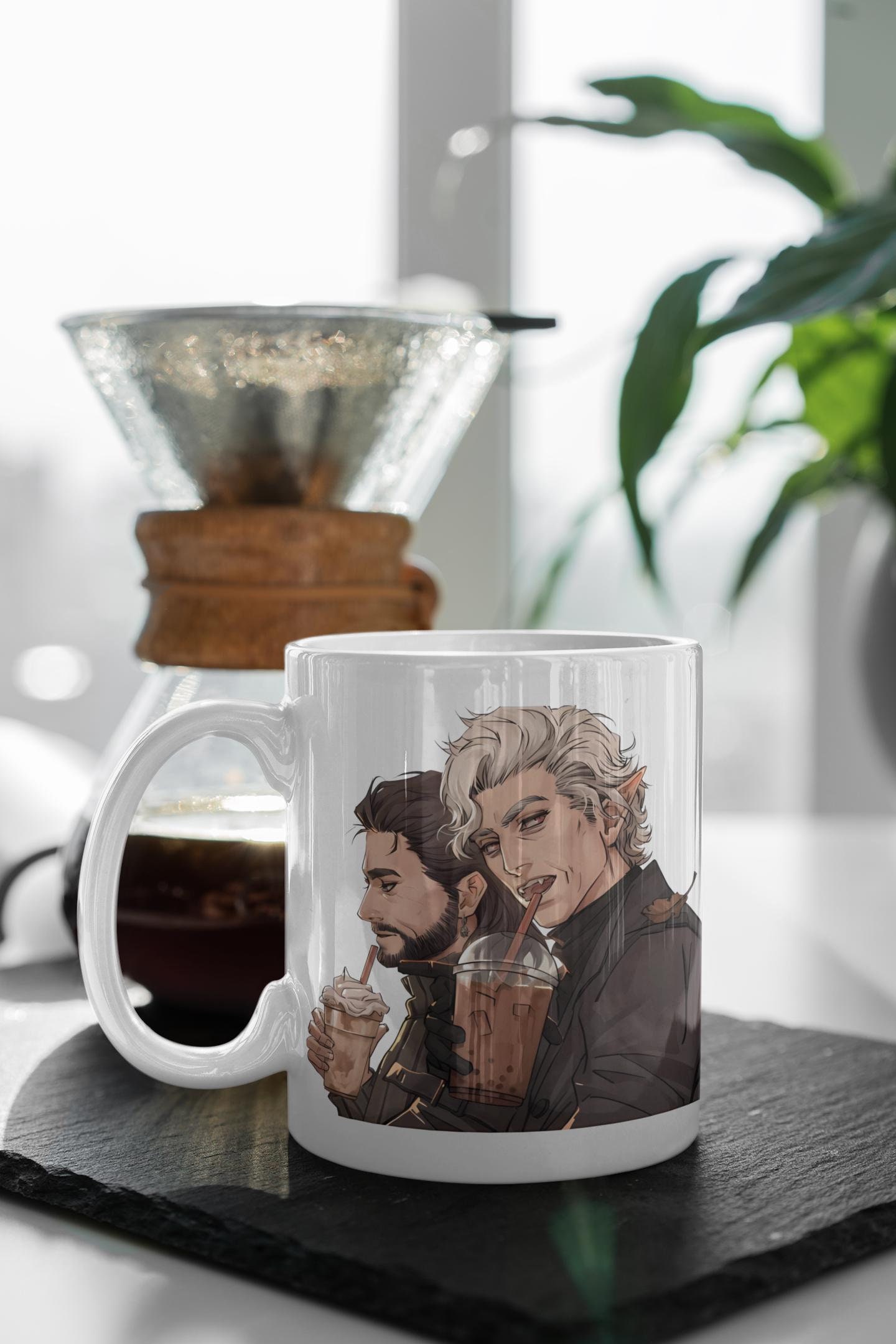 Astarion And Dales  Vampire Mug  Animated Astarion  Baldurs Gate 3 Merch  Baldurs Gate Fan  Gamer Coffee Mug, Video Game, 11 oz Mug Gift