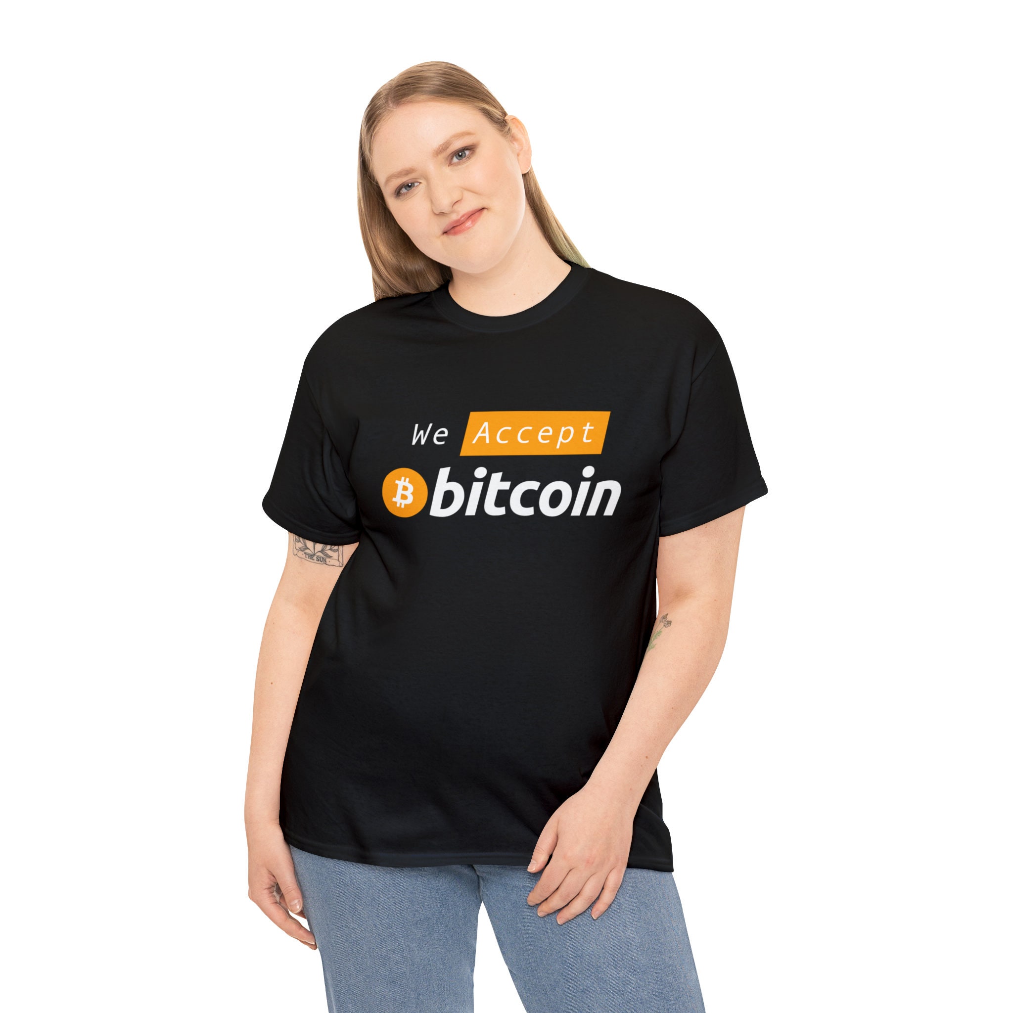 WE ACCEPT BITCOIN Unisex Heavy Cotton Tee - Etsy Israel