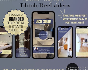 Real Estate Video Reels/Tiktok. Listing video template for real estate agent/brokers. Social Media video for real estate agents/brokers.