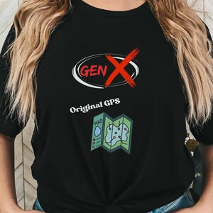 GPS original génération X, génération X, carte pliante, carte, GPS, chemise années 80, chemise années 90