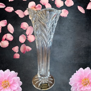 Noritake Treasury Full Lead Crystal 7-5/8” Footed Bud Vase w. Box