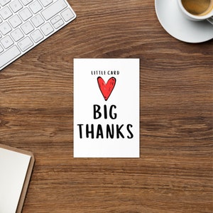 Kleine Karte Big Danke Herz Gekritzel Danke-Karte