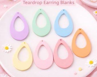 Acrylic Teardrop Earring Blanks, Laser Cut Jewelry Blanks, 1/8” Cast Acrylic, DIY Earring Supplies