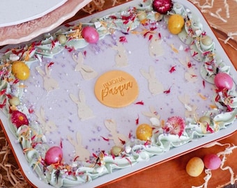 Bunny Cake Stencil | Easter Baby Shower Bunny Stencil | Reusable Food Safe Mylar Stencil for Tall Cakes & Crafts