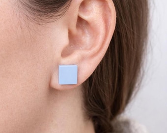 Acrylic Stud Earring Blanks, Square Shape, Bulk Laser Cut Jewelry Supplies, 1/8” Cast Acrylic