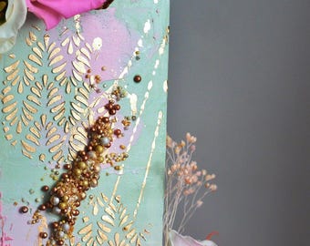 Reusable Food-Safe Mylar Stencil for Cakes, Cookies & Crafts | Flexible Tall Cake Stencil | 11x9 inches