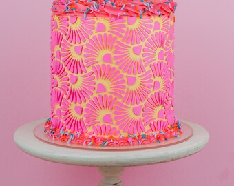 Floral Cake Stencil | Reusable Mylar, Tall Cakes & Crafts
