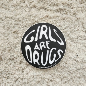 Girls Are Drugs Vinyl Sticker - Exotic Pole Dancer Art image 2