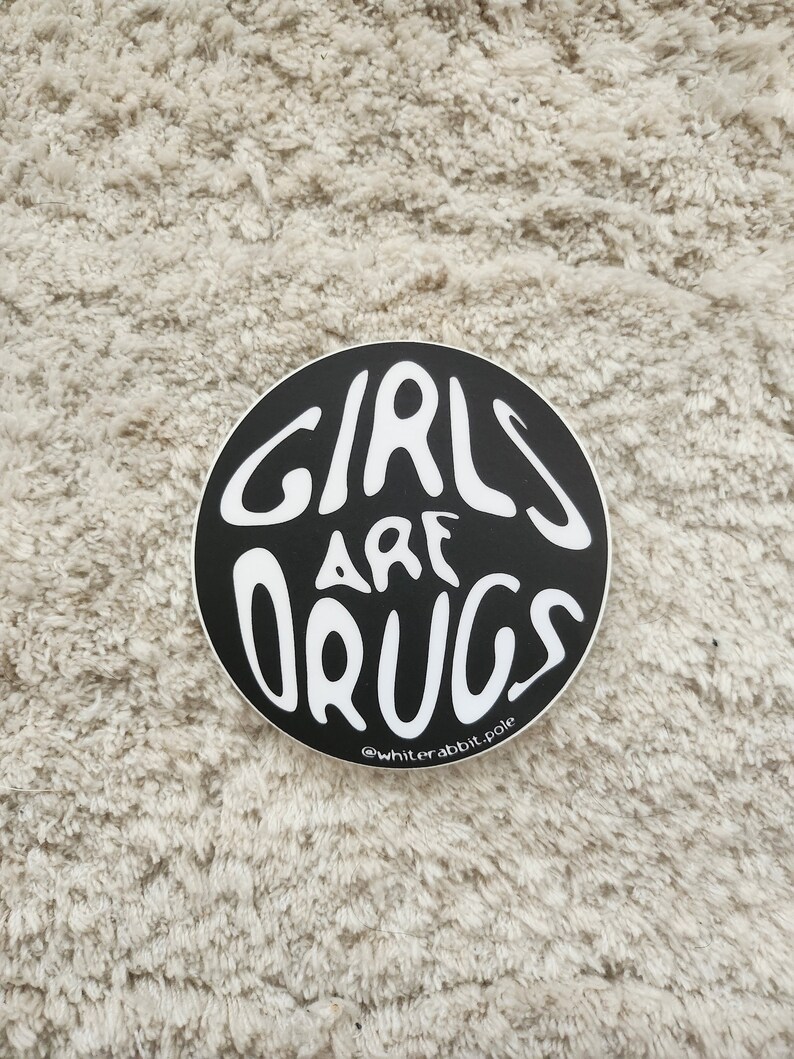 Girls Are Drugs Vinyl Sticker - Exotic Pole Dancer Art image 2