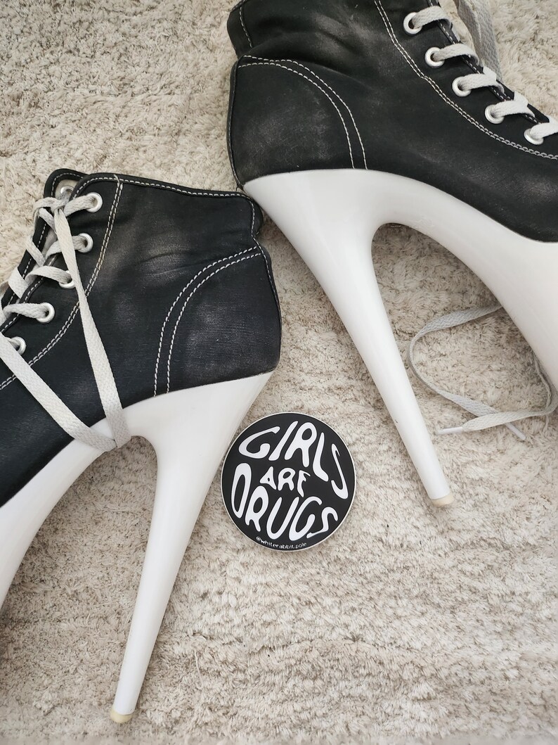 Girls Are Drugs Vinyl Sticker - Exotic Pole Dancer Art image 3